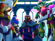 Aeolus along with the other Mega Men and Master Thomas.