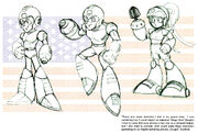 Inafune's attempt to depict an American Mega Man and Roll.