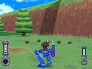 Partially upgraded Spread Buster in Mega Man Legends.