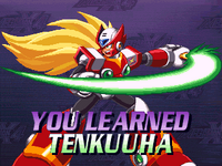 Weapon Get screen of Zero learning Tenkūha.