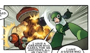 Mega Man using Hyper Bomb in the comics.