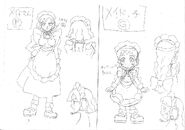 Anime design sheet.