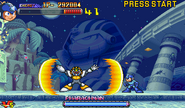 Pharaoh Man using Pharaoh Wave in Mega Man 2: The Power Fighters