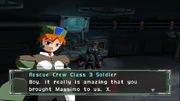 X speaking to an NPC Reploid in Mega Man X: Command Mission.