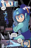 Mega Man using the Magnet Beam in Mega Man #4.