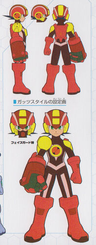 Megaman Rockman EXE Rockin Action Figure Heat Guts Style
