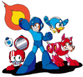 Mega Man and his support allies in Mega Man 6