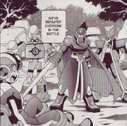 ElementMan, JudgeMan and Colonel in NT Warrior manga