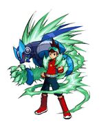 Geo and Omega-Xis in Mega Man Star Force 3.