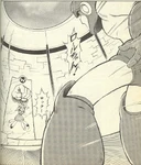 Rockman&forte roll rescue2.jpg (287 KB) In Rockman Burning Shot Roll is captured by Wily to lure Mega Man into a trap