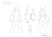 MegaMan's Mega Buster anime design sheet.