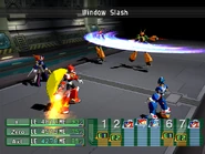 Attacking with Window Slash.