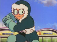 Ice Man preparing to use Ice Slasher in the Mega Man animated series