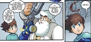 Mega Man obtaining the Magnet Beam in Mega Man #3.