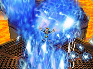 Glide Armor's Giga Crash from Mega Man X7.