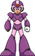 Weapon Get Screen sprite of X equipped with Storm Tornado in Mega Man X.