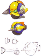 Rush Roader concept art from Mega Man Maverick Hunter X