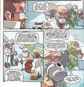 Eddie's formal debut in Mega Man #37.