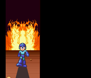 Wily Castle burning.