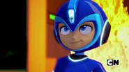 Mega Mini in Mega Man's helmet. (Throwing Shade Part I)