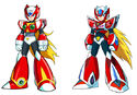 Zero and his armor upgrade from Rockman Online.