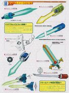 Various MegaMan sword arms.