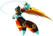 Zero dashing from Mega Man X7.