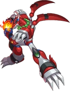 Magma Dragoon artwork in Mega Man X DiVE.