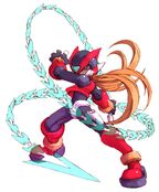 Zero with the Chain Rod in Mega Man Zero 2.