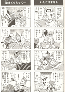 Two of the Reploids from Mega Man X7 in Rockman X7 4Koma Manga Kingdom.