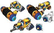 Concept art of Mole Bore from Mega Man X7.