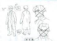 Anime design sheet of Yuichiro.
