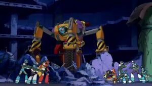 The 17th Elite Unit battling a berserk Mechaniloid