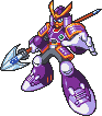 Yamato Man's CD database sprite from Mega Man & Bass.