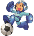 Mega Man Soccer illustration by Hitoshi Ariga