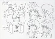 Miyu's anime design sheet.