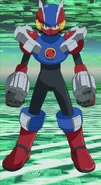 A panoramic image of Metal Soul MegaMan.