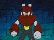 Magnet Man with an arm cannon in Super Adventure Rockman.