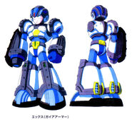 Concept art of the Gaea Armor for Mega Man X5.