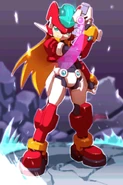 ZXAAile1.png (312 KB) Aile using Model ZX in Mega Man ZX Advent.