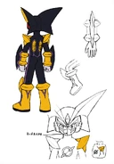 Bass Cross MegaMan concept art.