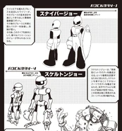 Sniper Joe and Skeleton Joe in Mega Man Maniax.