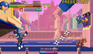 PFWallKick.png (22 KB) Mega Man kicking a wall in Mega Man 2: The Power Fighters.