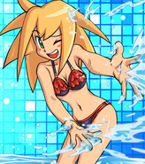 Roll swimsuit Battle Memory in Rockman Xover.