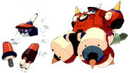 Concept art of Hover Gustaff from Mega Man Legends 2.