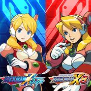 Alia artwork comparison. Rockman X DiVE art by Keisuke Mizuno (left) and Mega Man X8 art by Tatsuya Yoshikawa (right).