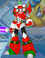 Bit's Christmas skin 3D model in Mega Man X DiVE.