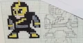 Concept art of Elec Man's sprite in Mega Man.
