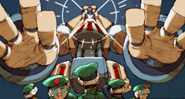 A Golem attacking Resistance members in Mega Man Zero