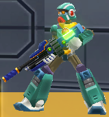 A Guardroid with a Beam Machine Gun in Mega Man X DiVE.